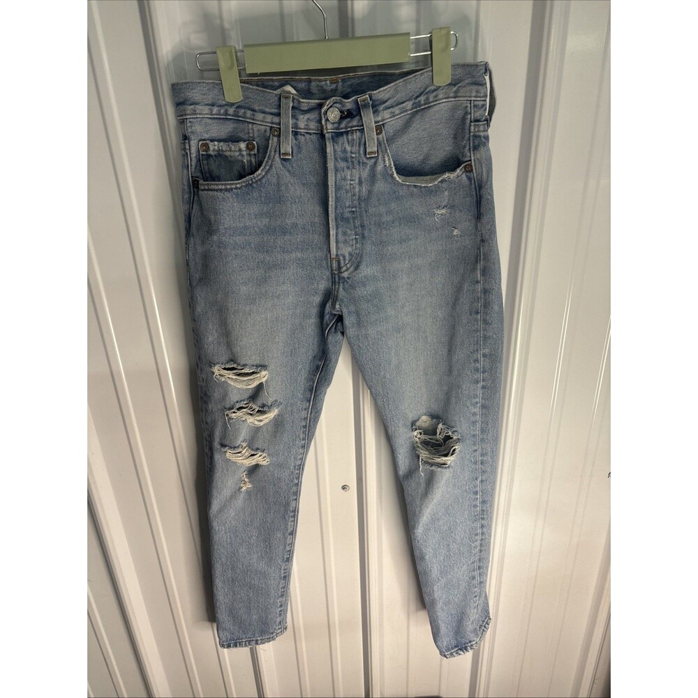 Levis 501 womens Lightwash Slim Taper Leg Jeans Size 26/28 2018